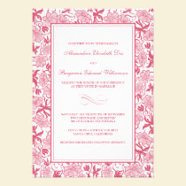 Fancy Floral Rose Wedding Invitation invitations