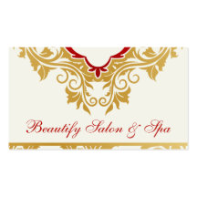 Fancy flourishes Salon Appointment Business Cards