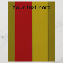 Fancy gold and red stripes personalized flyer
