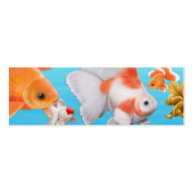 Fancy Goldfish Bookmark Business Cards