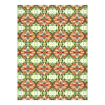 Fancy Green and Tan Orbicular Pattern Custom Announcement
