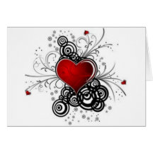 fancy heart, I love you, lovely card