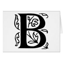 Fancy Letter B Card