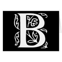Fancy Letter B Greeting Cards
