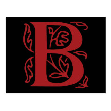 Fancy Letter B Post Card