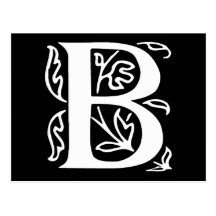 Fancy Letter B Postcards