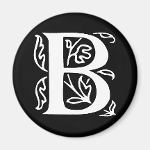 Fancy Letter B Refrigerator Magnets