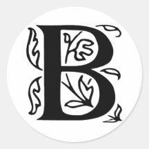 Fancy Letter B Stickers