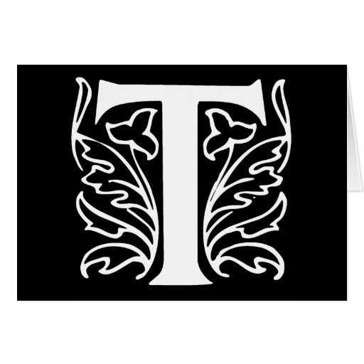 Fancy Letter T Greeting Card Zazzle