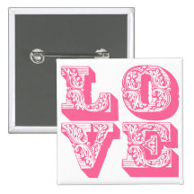 Fancy Love Square Pin