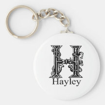 Fancy Monogram: Hayley Keychains