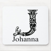 Fancy Monogram: Johanna Mousemat