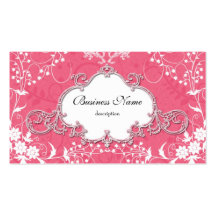Fancy Pink Victorian Style Vintage Business Card