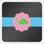 Fancy turtle square stickers