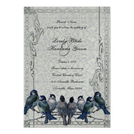 vintage blue bird wedding invitations fancy vintage blue birds silver wedding invitation zazzle vintage blue bird wedding invitations fancy vintage blue birds silver wedding invitation zazzle