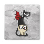 fang kitty refrigerator magnets