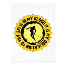 Fantastic Ski Seal Custom Invites