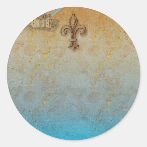 Fantasy Fairy Tale Fleur de Lis Stickers Tags