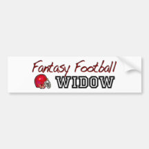 Fantasy Football Widow Bumper Sticker