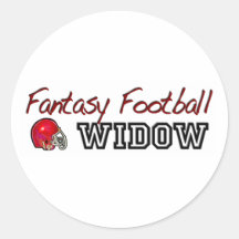 Fantasy Football Widow Round Stickers