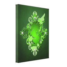 Fantasy Green Unicorn Enchanting Canvas Print