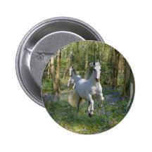 Fantasy Horses: Bluebell Wood Button