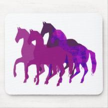 Fantasy Purple Horses Cool Artistic Mousepad