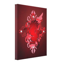 Fantasy Red Unicorn Enchanting Canvas Print