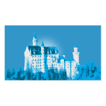 Fantasy White Castle Blue Business Card
