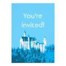 Fantasy White Castle Princess Birthday Invitation