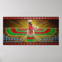 Faravahar Painting Poster