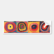 Farbstudie Quadrate - colourful art Bumper Sticker