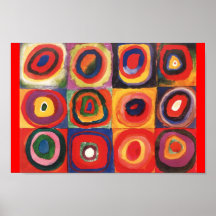 Farbstudie Quadrate - colourful art Print