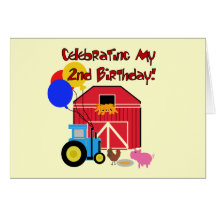 Farm 2nd Birthday Tshirts and Gifts Cards
