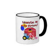 Farm 2nd Birthday Tshirts and Gifts Mugs