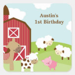 Farm Animal Birthday Stickers