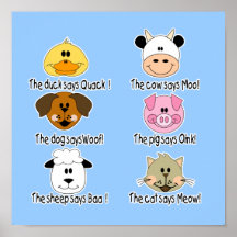Farm Animals Sounds Poster
