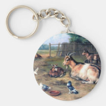 Farm Goat Kids Pigeons Keychains