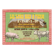 Farm Party Invitation - Old MacDonald Had a Farm