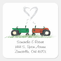 Farm Wedding Envelope Seal Stickers