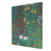 Farmergarden Sunflower, Klimt, Vintage Flowers Canvas Print