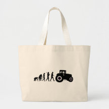Farmers Evolution of Farming Farm Tractor Drivers Canvas Bag