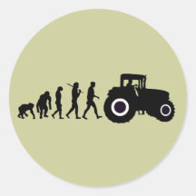 Farmers Evolution of Farming Farm Tractor Drivers Sticker