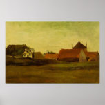 Farmhouses in Loosduinen near The Hague at Twiligh posters