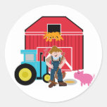 Farmyard Round Sticker