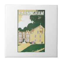 Farningham Vintage Travel Poster Tiles