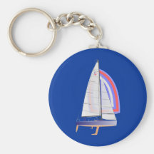 Farr 30 One Design Racing Sailboat Keychains