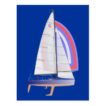 Farr 30 One Design Racing Sailboat Postcard