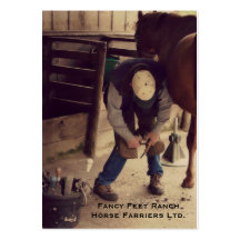 Farrier - Horseshoe Horse Hoof Services. Business Card Template