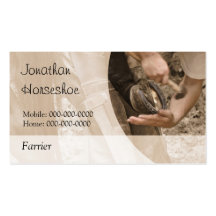 Farrier horseshoeing business card